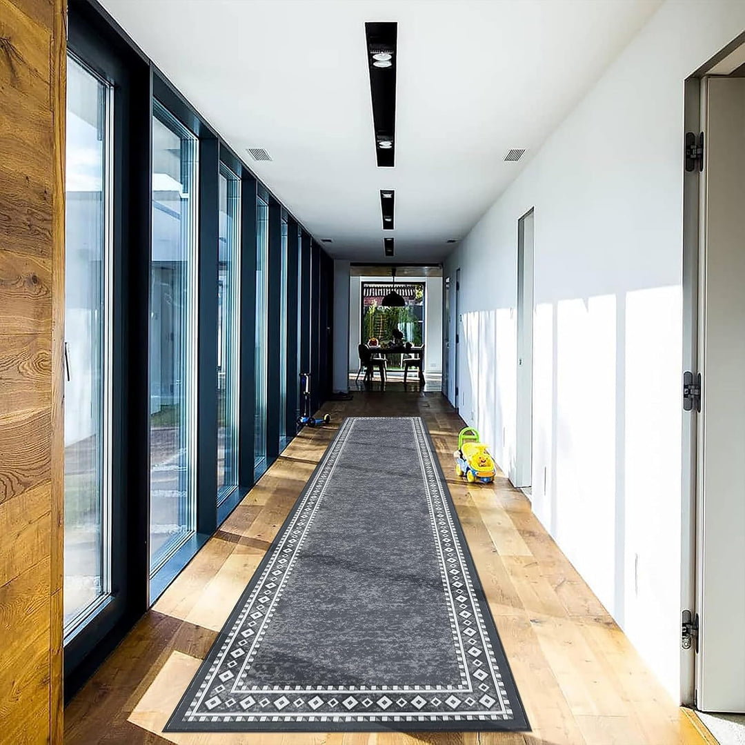 Enyhom Lang Teppich Läufer 66 x 300 cm Waschbar rutschfest Läufer Flur Teppich Küchenläufer dauerhaf
