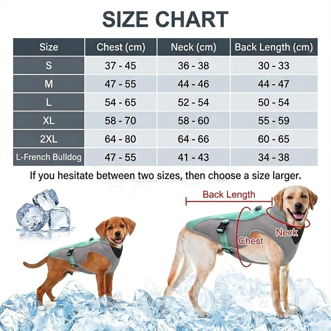 Verbesserte Hundekühlweste mit Sonnenschutz - Atmungsaktive Mesh-Weste für Hunde - Reflektierende St
