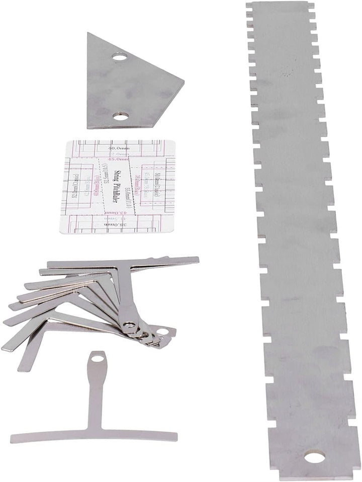 Gitarren-Messwerkzeug-Set, Gitarren-Akkord-Lineal Praktischer Profi zum Messen von Gitarrensaiten fü