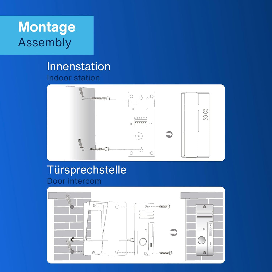 REV 003003101 Sprechanlage, Gegensprechanlage mit Türöffner, 230VAC, Alarmfunkt., weiss