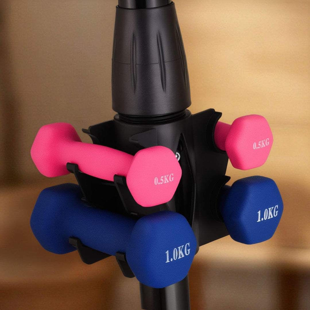 Gymtek® Stepper, Drehstepper mit Lenker, Expanderbänder, Hanteln & Twister - LCD