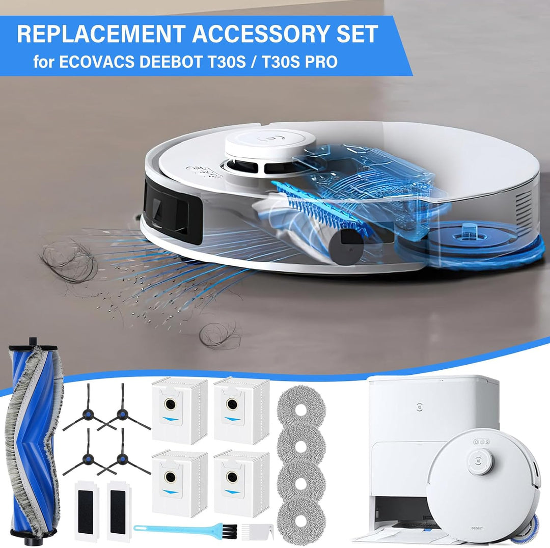 Zubehör für Ecovacs DEEBOT T30S, Ersatzteile für Ecovacs Deebot T30S PRO Staubsauger, 1 Hauptbürste,