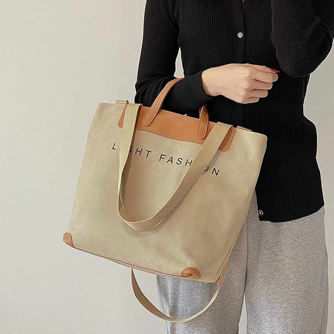 PORRASSO Damen Schultertasche Casual Canvas Tasche Handtasche Multifunktional Gross Umhängetasche Ho