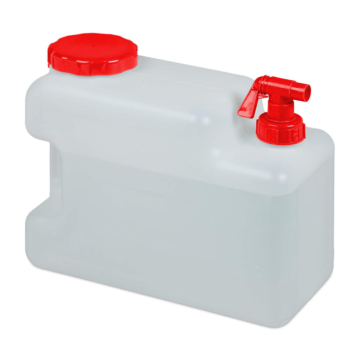 Relaxdays Wasserkanister mit Hahn, Schraubdeckel, Trinkwasserkanister Camping, 12 l, BPA-frei, Kunst