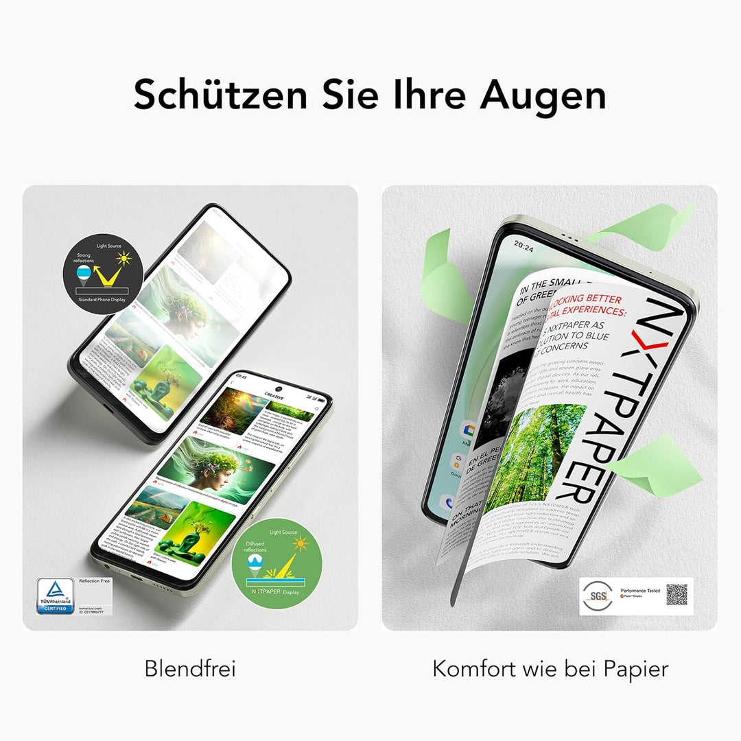 TCL 60 SE NXTPAPER 5G Smartphone, Mobiltelefon ohne Vertrag, 6,7" 120 Hz NXTPAPER-Display, Max Ink M
