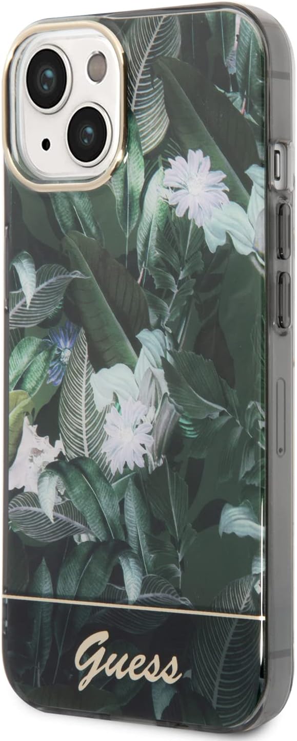 GUESS GUHCP14MHGJGHA Hülle für iPhone 14 Plus 6,7" grün hardcase Jungle Collection