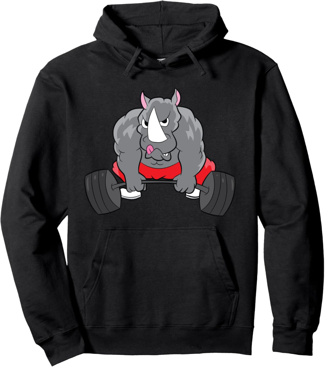 Rhino Weightlifting Gym Rhinoceros Fitness Rhino Pullover Hoodie