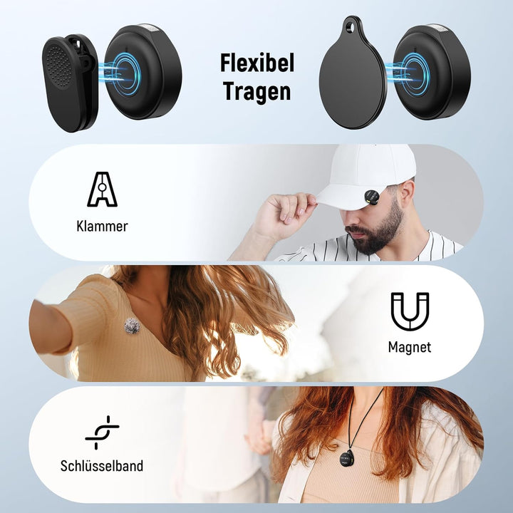 NEEWER Kabelloses Lavalier Mikrofon für iPhone Lärmunterdrückung Mini Ansteckmikrofon Set mit USB C
