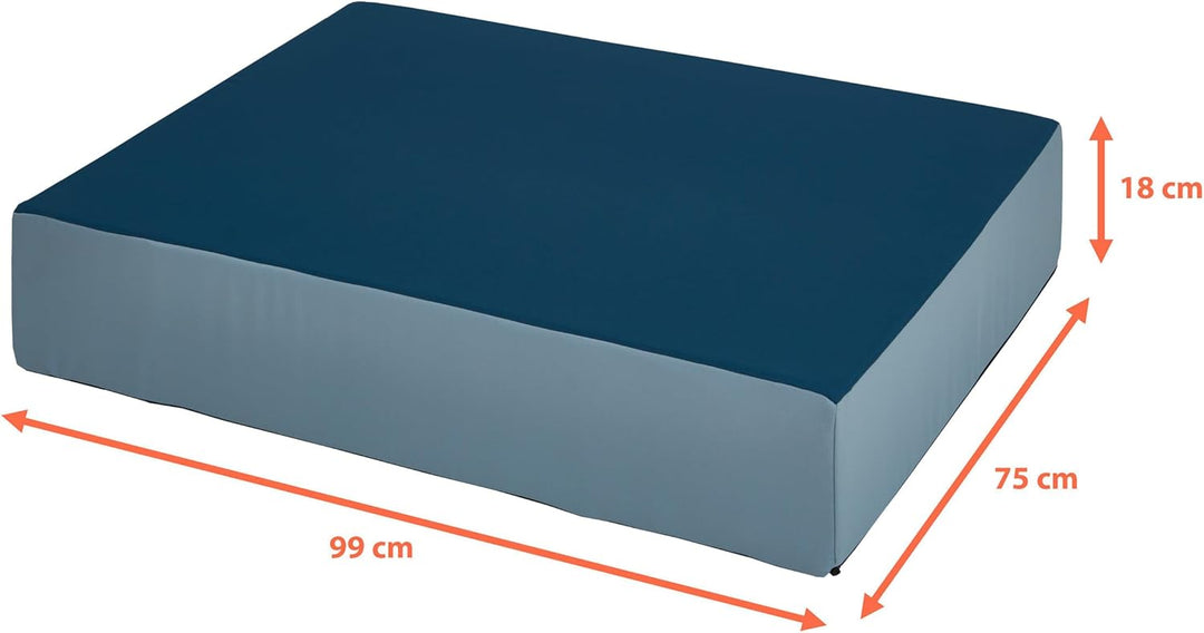 Jump Hüpfpolster 99 x 75 x 18 cm - blau oder rosa - Hüpfmatratze für Kinder ab 3 Jahre bis 40 kg - S