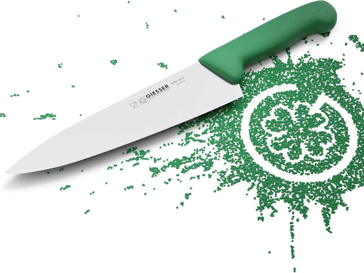 Giesser seit 1776 - Made in Germany - Kochmesser grün, Basic Green, Klinge 20 cm, rutschfest, scharf