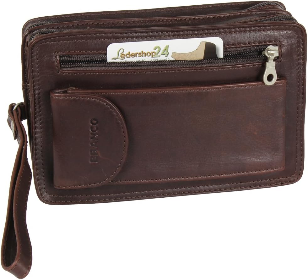 Branco Business Herren Handgelenktasche Leder Braun Einheitsgrösse Braun, Einheitsgrösse Braun