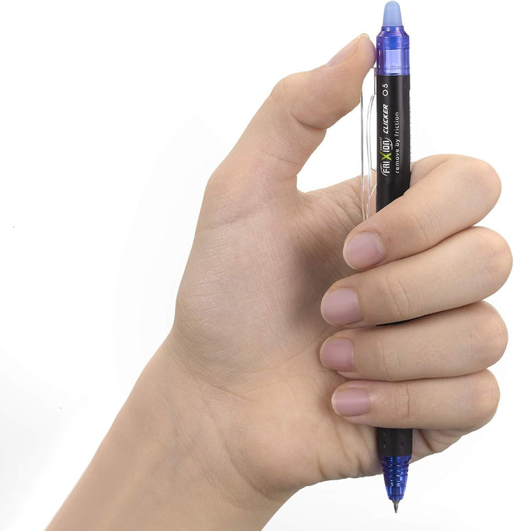 Pilot – 5er-Set Frixion Point Clicker – Tintenroller 0.5 mm mit löschbarer, thermosensitiver Tinte –