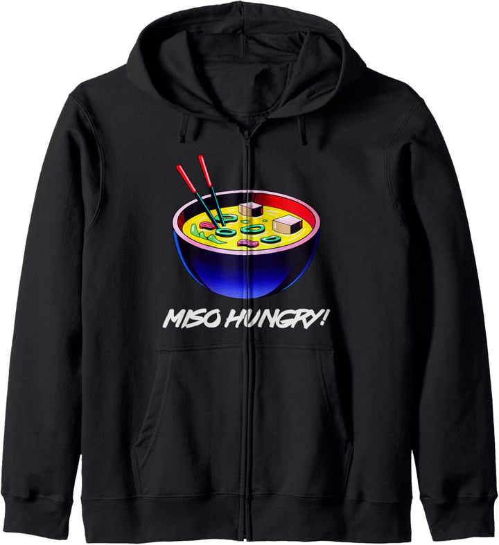 Miso Hungry Misoshiru Dashi Sojabohnenpaste Tofustücke Kapuzenjacke
