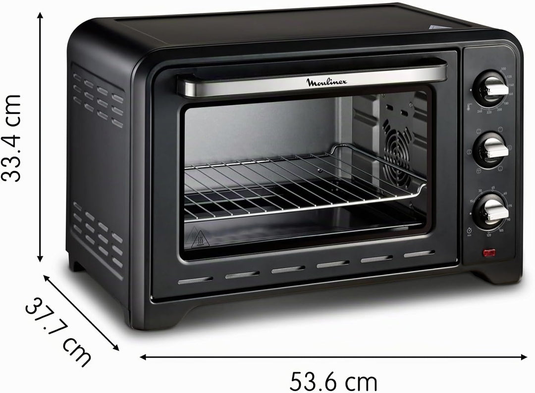 Moulinex Standbackofen 33 l, Umluft, Spitzenkonvektion, 6 Kochmodi, regelbarer Thermostat bis 240 °C