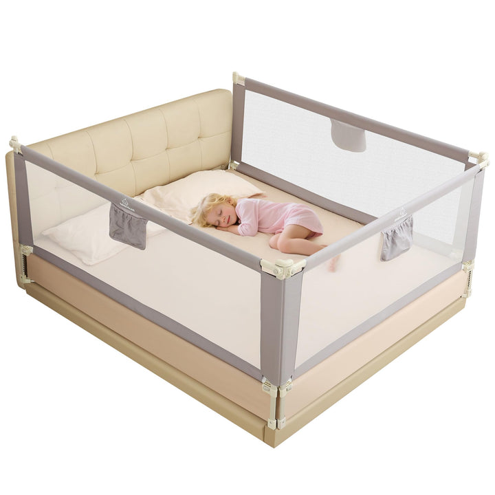 Bettgitter für Kleinkinder, Bettschutzgitter Kinderbettgitter für Kinder Babybettgitter Klappbar, Ki