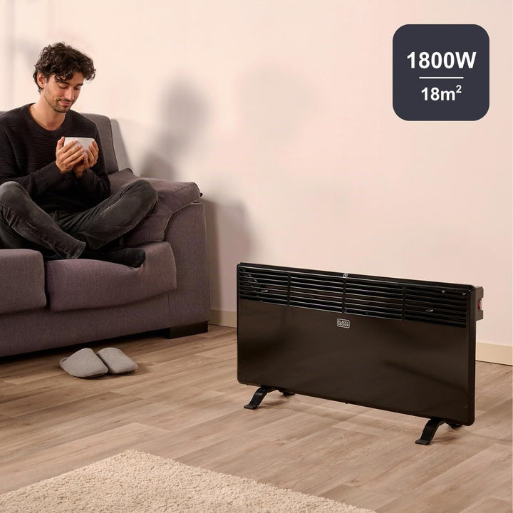 BLACK+DECKER BXCSH1800E Konvektor, 1800 W, 240 V, Stand-Konvektor, Wahlweise auch Wandmontage, Ein-u