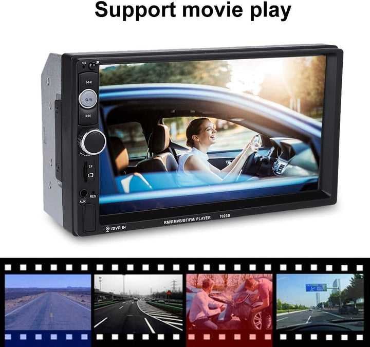 Doppel-Din-Autoradio, 7-Zoll-HD-Touchscreen-MP5-Player, Autoradio mit Rückfahrkamera, kompatibel mit