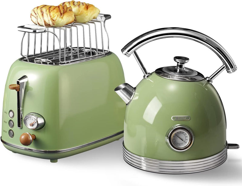 Wiltal toaster wasserkocher set, frühstücksset toaster wasserkocher, Wasserkocher aus Edelstahl, 220
