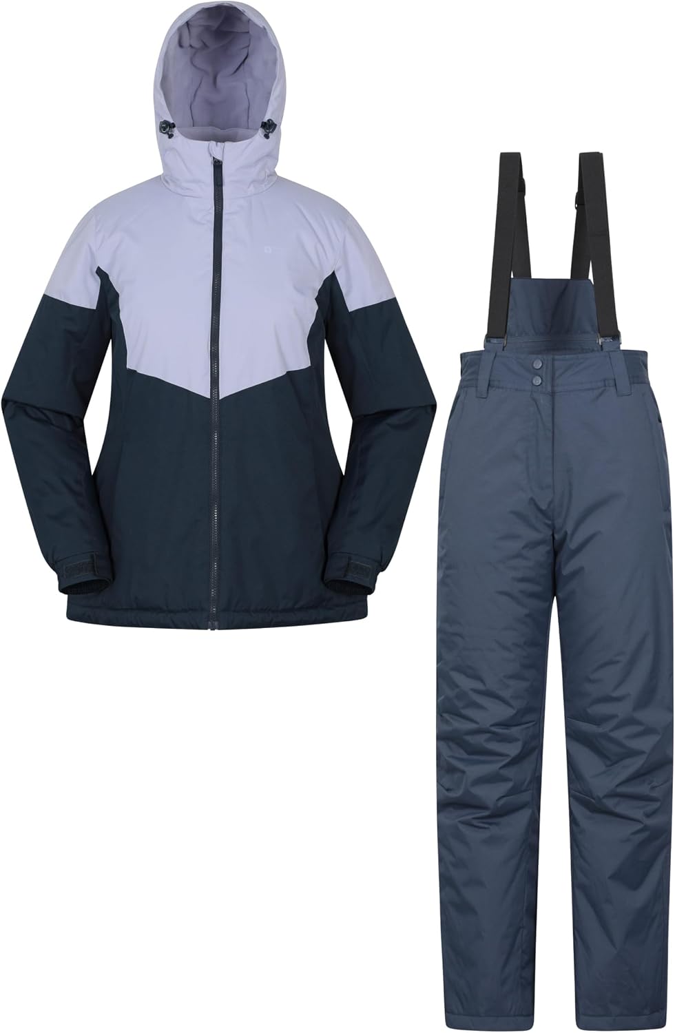 Mountain Warehouse Damenskijacke und -hosenset – Wattierte Isolierung, Schneefang, Reissverschlussta