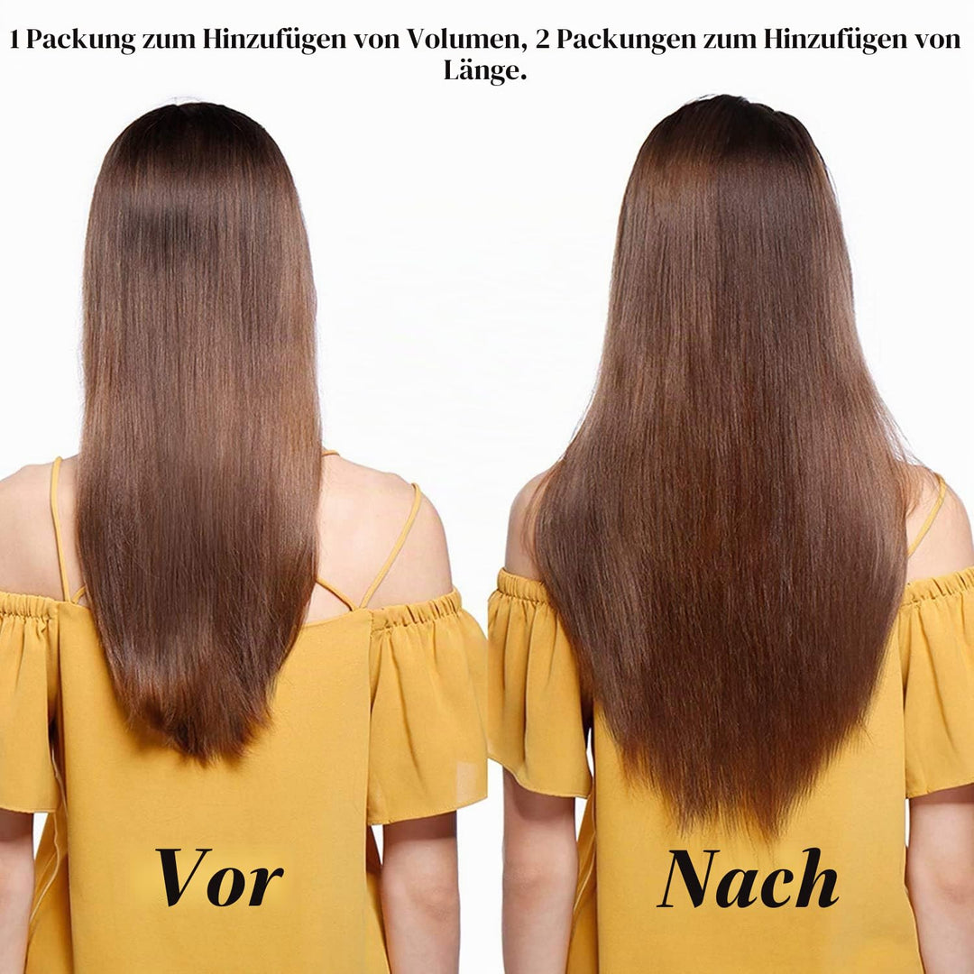 SEGO Haarverlängerungen Clip in Extensions DICKER 7A 100% Echtes menschliches Haar 1 Teilig 5 Clips