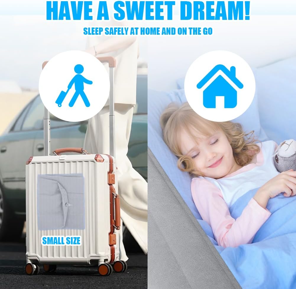 Aufblasbarer Rausfallschutz Bett Reise, Bettgitter Bettkantenschutz für Kinderbett, mit Handpumpe, S