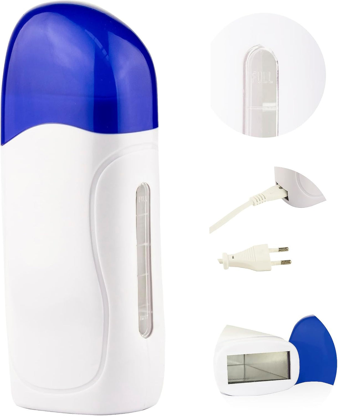 WACHSERWÄRMER FÜR ROLL-ON WACHS 40W – WEISS/BLAU – MARKE PROFICO Haarentfernung, Enthaarungsgerät, P
