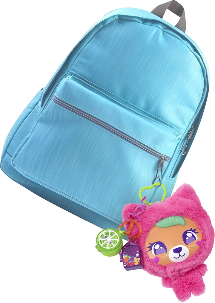Polly Pocket Puppen- und Haustier-Spielset, Plüschbär-Schatulle, Schlüsselanhänger und Plüschtier, O