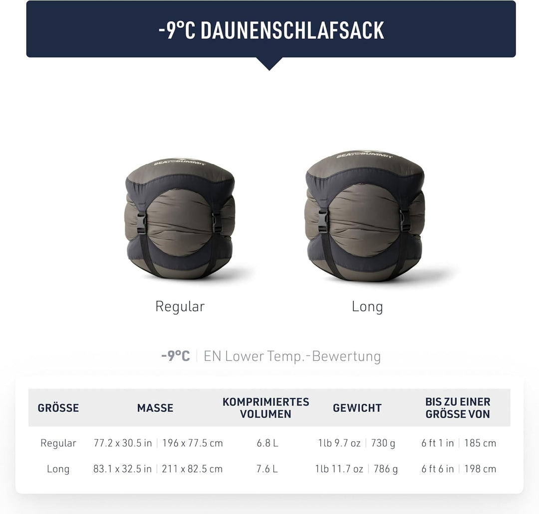 Sea to Summit Spark Down Schlafsack Long 15 Grad, Long 15 Grad