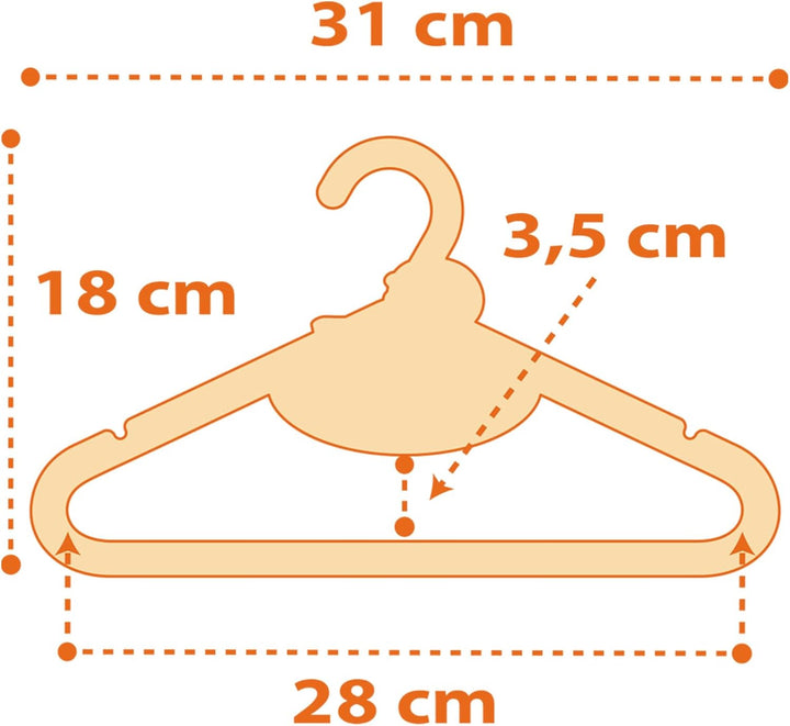 Dalber Kinder-Kleiderbügel aus ökologischem Holz – Dinosaurier – 8 Stück (2 Modelle) – 31 cm – lusti
