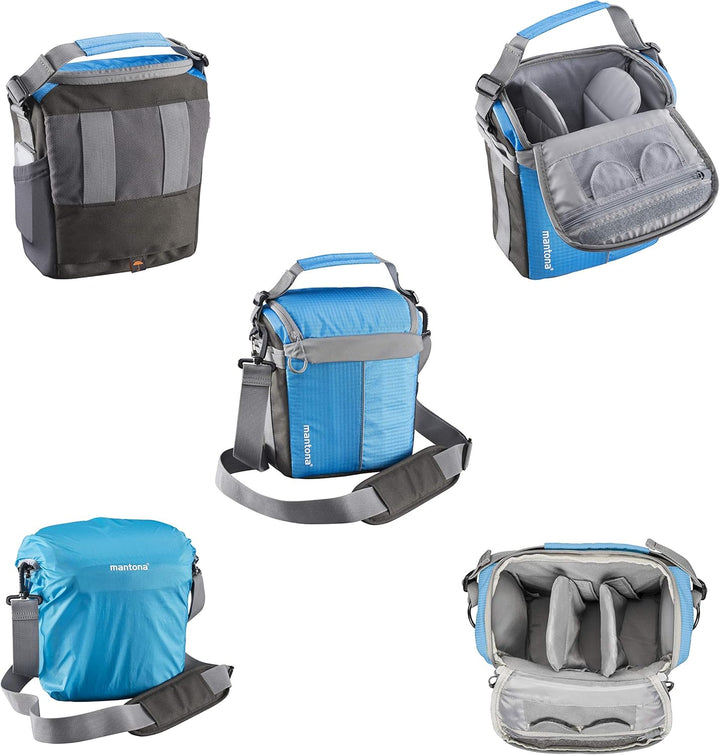 Mantona 20057 Elements Outdoor Rucksack (inkl. Regenschutzhülle, Laptop/Tabletfach, herausnehmbarer