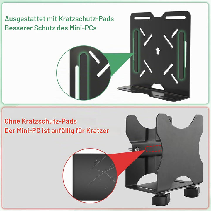 Universal Halterung für HP Dell Lenovo Mini PC Verstellbare Wand und VESA Halterung für Mini Compute