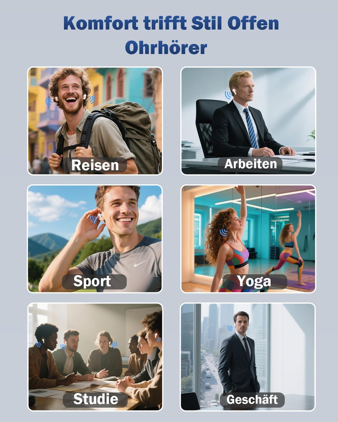 Wooask M6 Ai Kopfhörer Übersetzer, Übersetzungskopfhörer 144 Online Sprachen Übersetzer Echtzeit, 3-