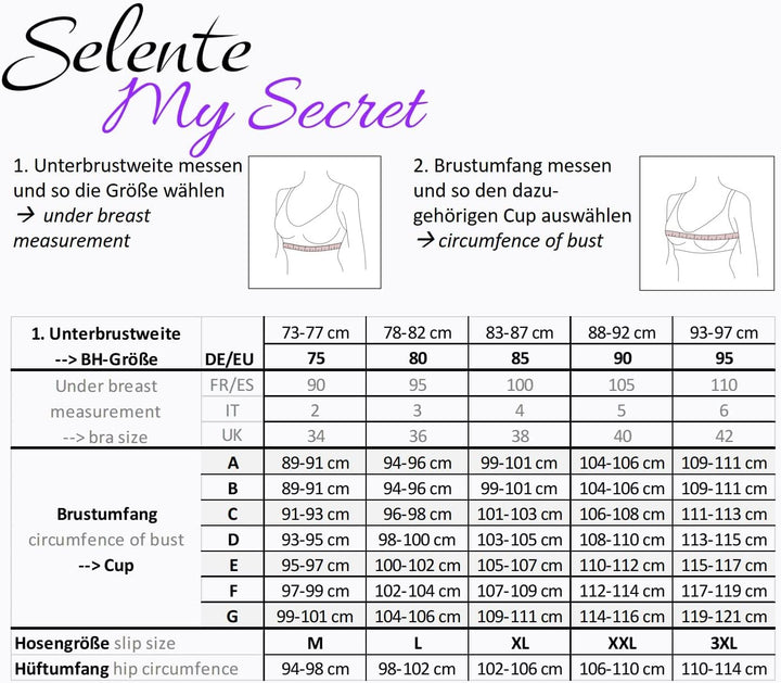 Selente My Secret Damen moderner Bikini mit Bügel-Top in grossen Grössen (Made in EU) 95G Schwarz/Du
