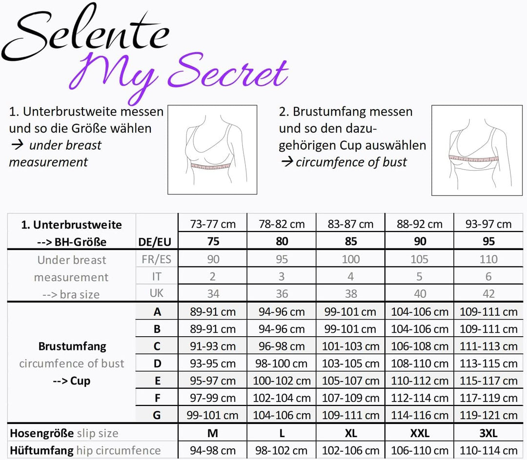 Selente My Secret Damen moderner Bikini mit Bügel-Top in grossen Grössen (made in EU) 80E Schwarz/Du
