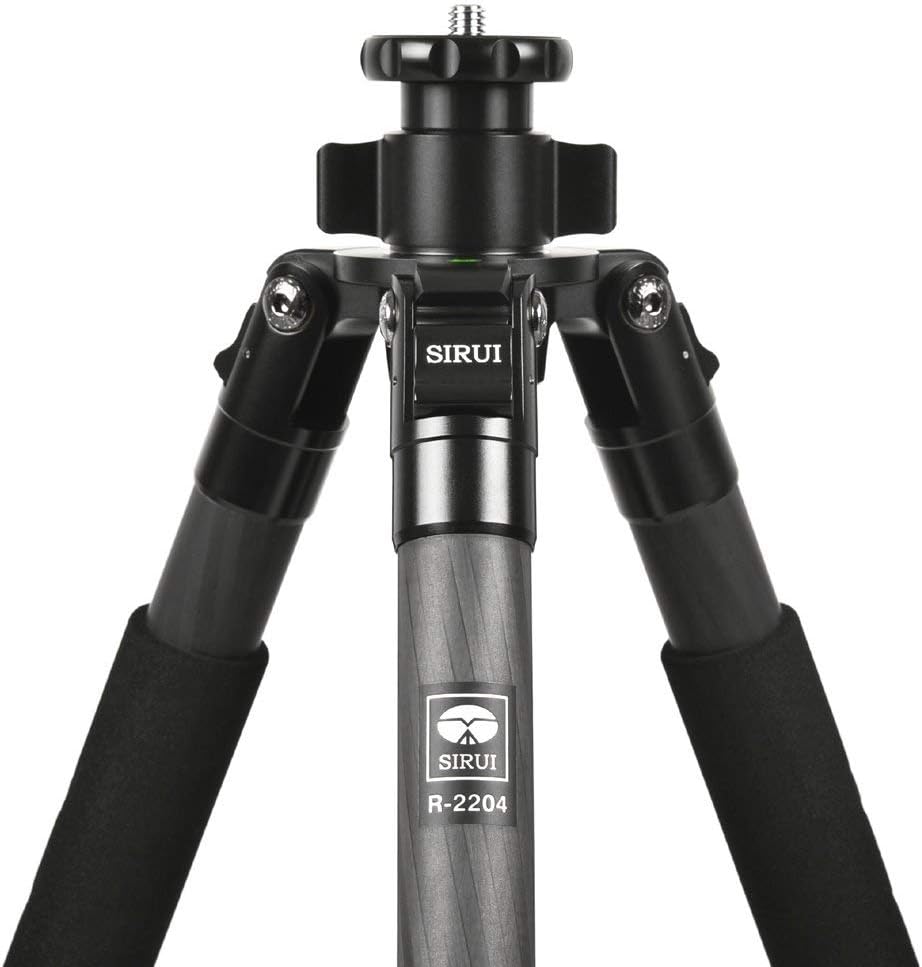 SIRUI R-2204 Reporter Studio-Dreibeinstativ (Carbon, Höhe: 163cm, Gewicht: 1,32kg, Belastbarkeit: 15