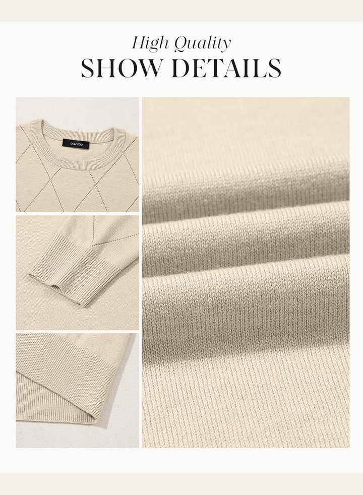 Dokotoo Pullover Damen Herbst Winter Wollmischung Rundhals Strickpullover Oberteile Langarm Warm Pul