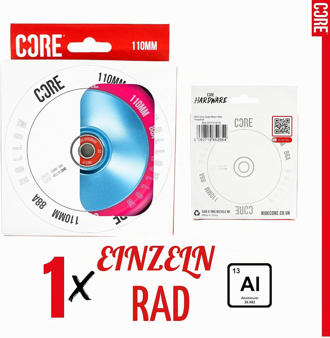 CORE Hollow V2 Stunt-Scooter Rolle 110mm Rosa /Blau, Rosa /Blau