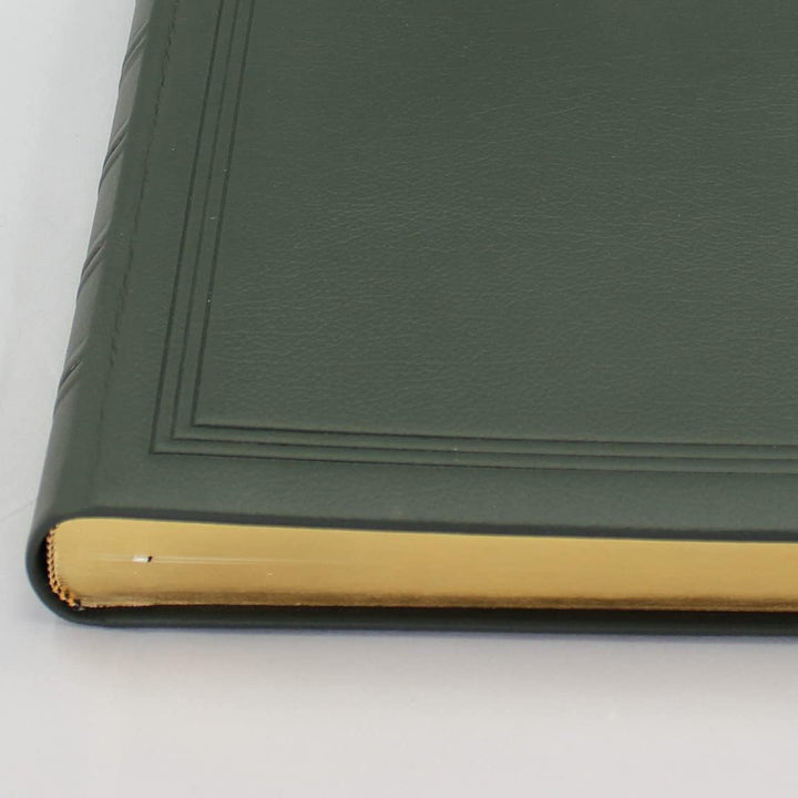 Dickes Gästebuch zur Hochzeit in genarbtem Leder, viele Farben möglich, Buchblock mit Goldschnitt, 4