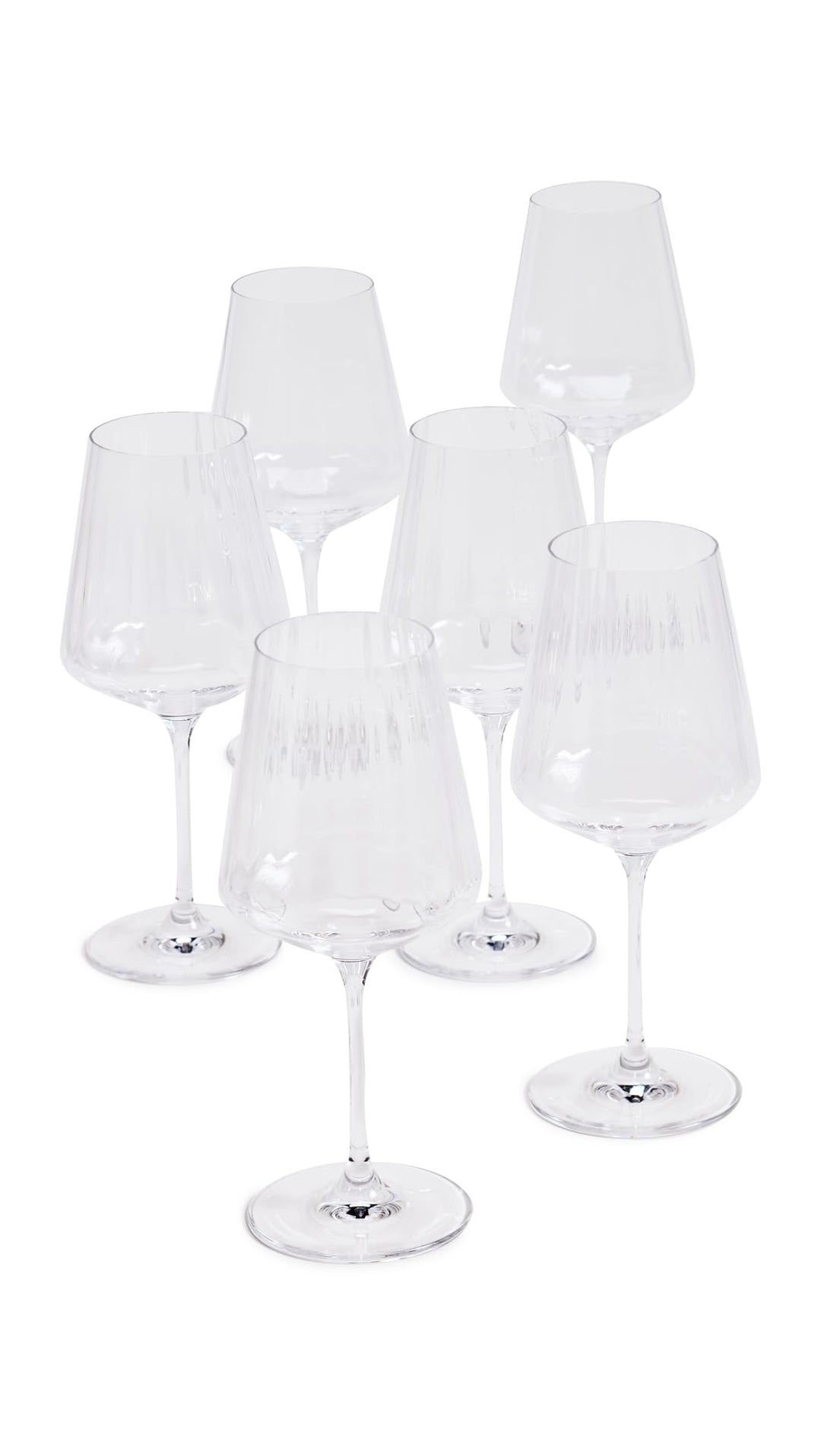 Georg Jensen [SA2024/04] Bernadotte White Wine Glass Crystaline 43 Cl, 6 Pcs Transparent, Transparen