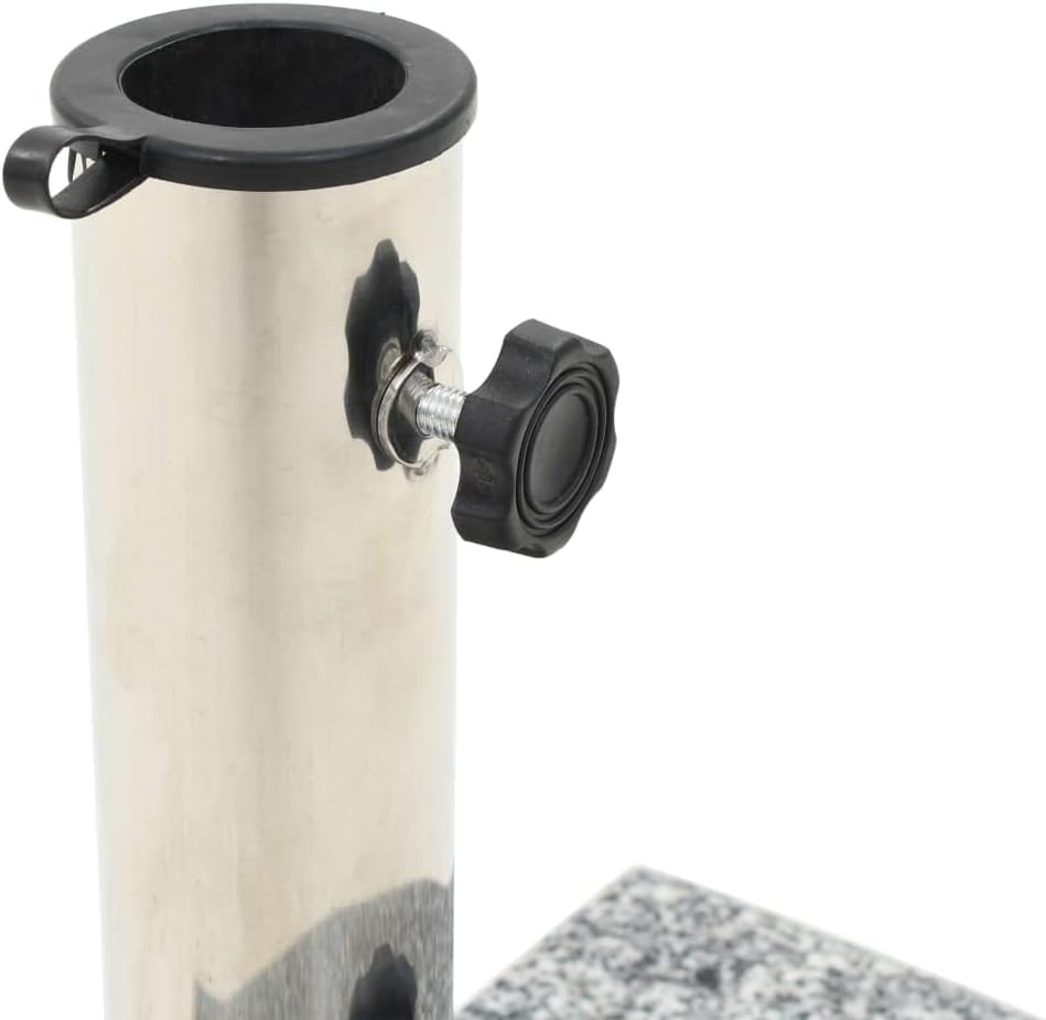 vidaXL Sonnenschirmständer Granit 10kg Schirmfuss Schirmständer Schirm Ständer Gebogen/10 kg Grau, 1