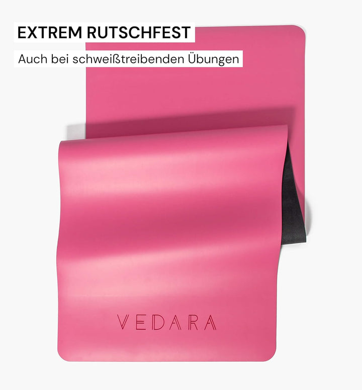 VEDARA® Yogamatte | 66-80 cm breit | Extrem Rutschfest & Gute Dämfpung | Hautfreundlich | Aus ECO PU