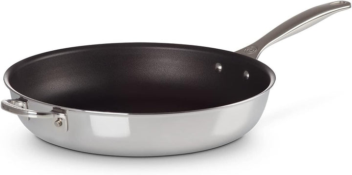 Le Creuset Antihaftbeschichtete Bratpfanne mit Gegengriff aus 3-ply PLUS Edelstahl, 32 cm, 966002320