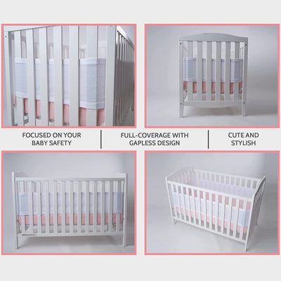 Babybett Leitplanke,Bettumrandung Nestchen,Atmungsaktiv Kinderbett Stossstange,Bettumrandung Babybet