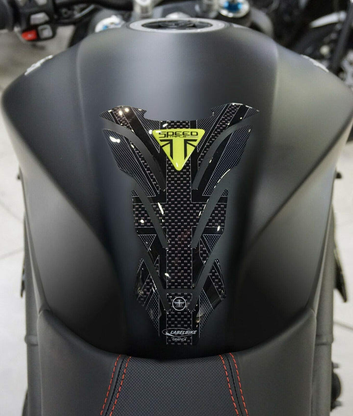 LABELBIKE 3D Aufkleber Motorrad Tankpad kompatibel mit Triumph | Speed Triple 1050 Union Jack, Harzs