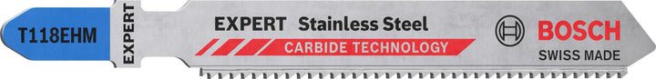 Bosch Accessories 3x Expert ‘Stainless Steel’ T 118 EHM Stichsägeblatt (für Edelstahlbleche, Länge 8