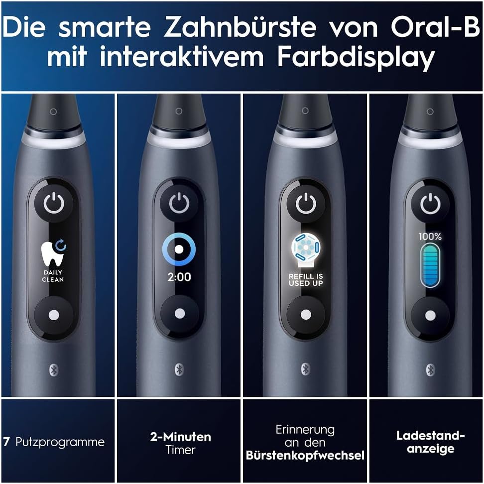 Oral-B iO Series 9 Plus Edition Elektrische Zahnbürste/Electric Toothbrush, PLUS 3 Aufsteckbürsten,