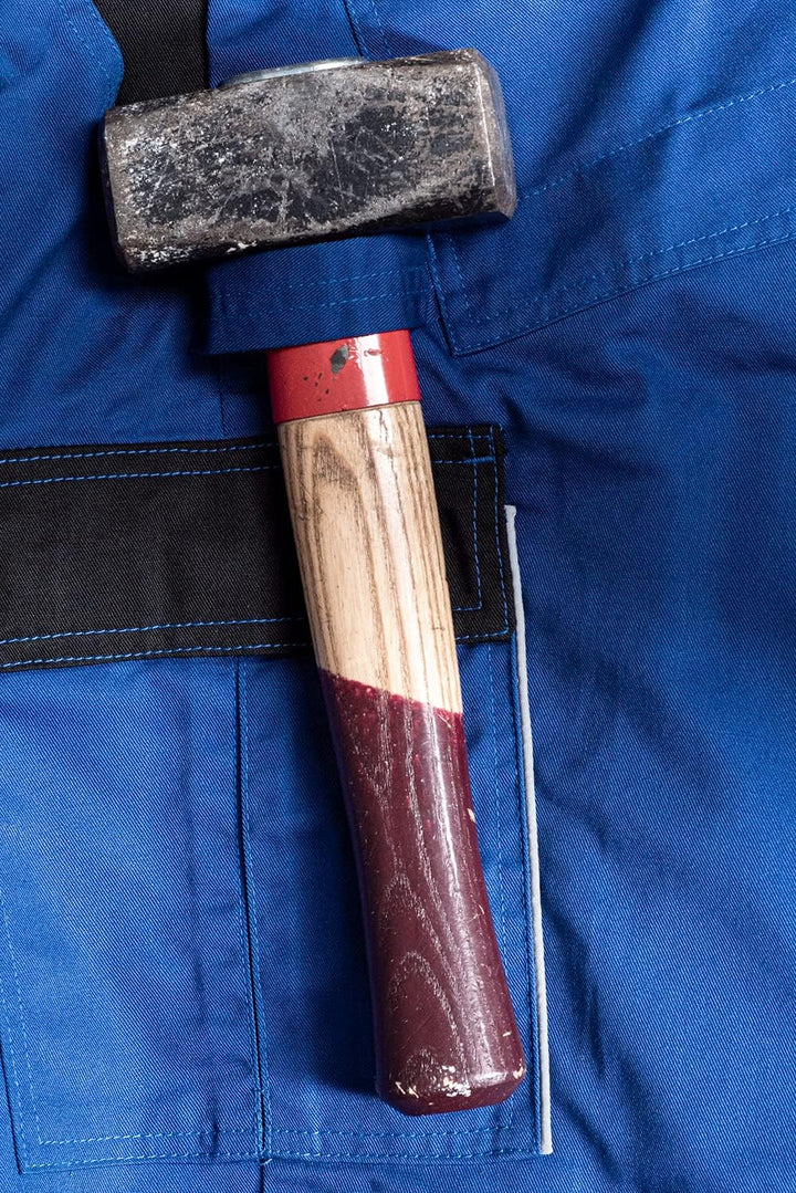 ACE Handyman Herren-Arbeitshose kurz - Männer-Arbeitshosen mit Stretch-Bund aus 35% Baumwolle leicht