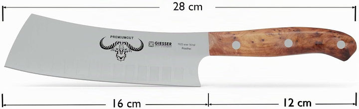 Giesser seit 1776 - Made in Germany - Japanisches Kochmesser 16 cm, Kullenschliff Tree of Life, Prem