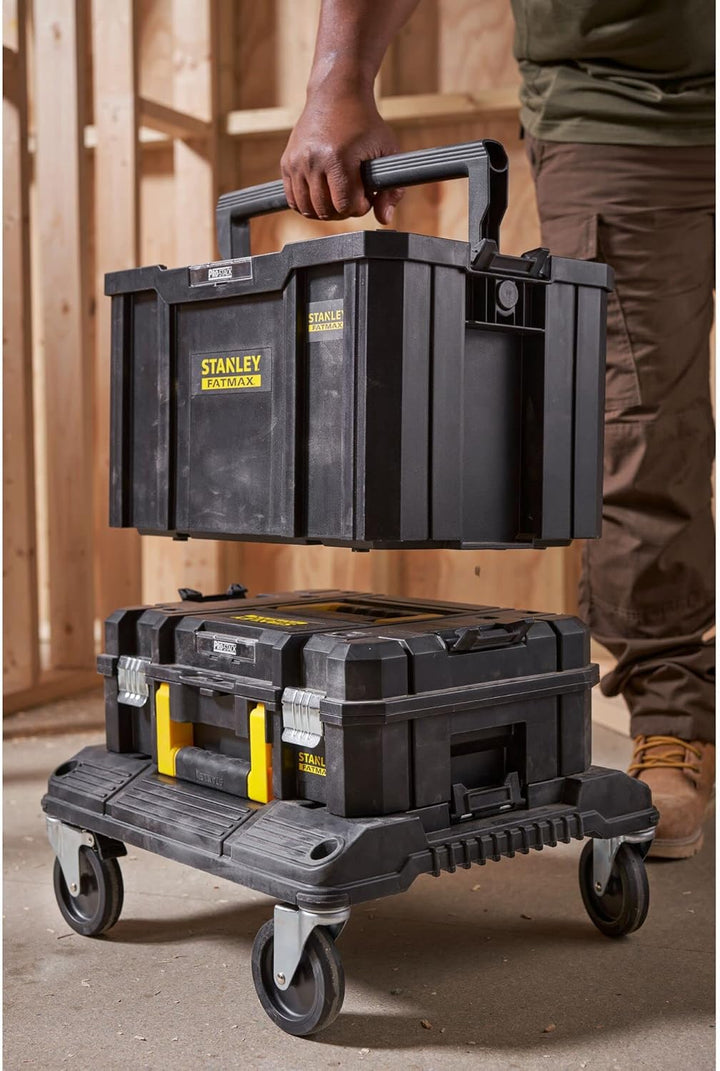 Stanley FatMax Werkzeugtrage / Werkzeugbox TSTAK, zum Verstauen und Transportieren von Werkzeug, mit