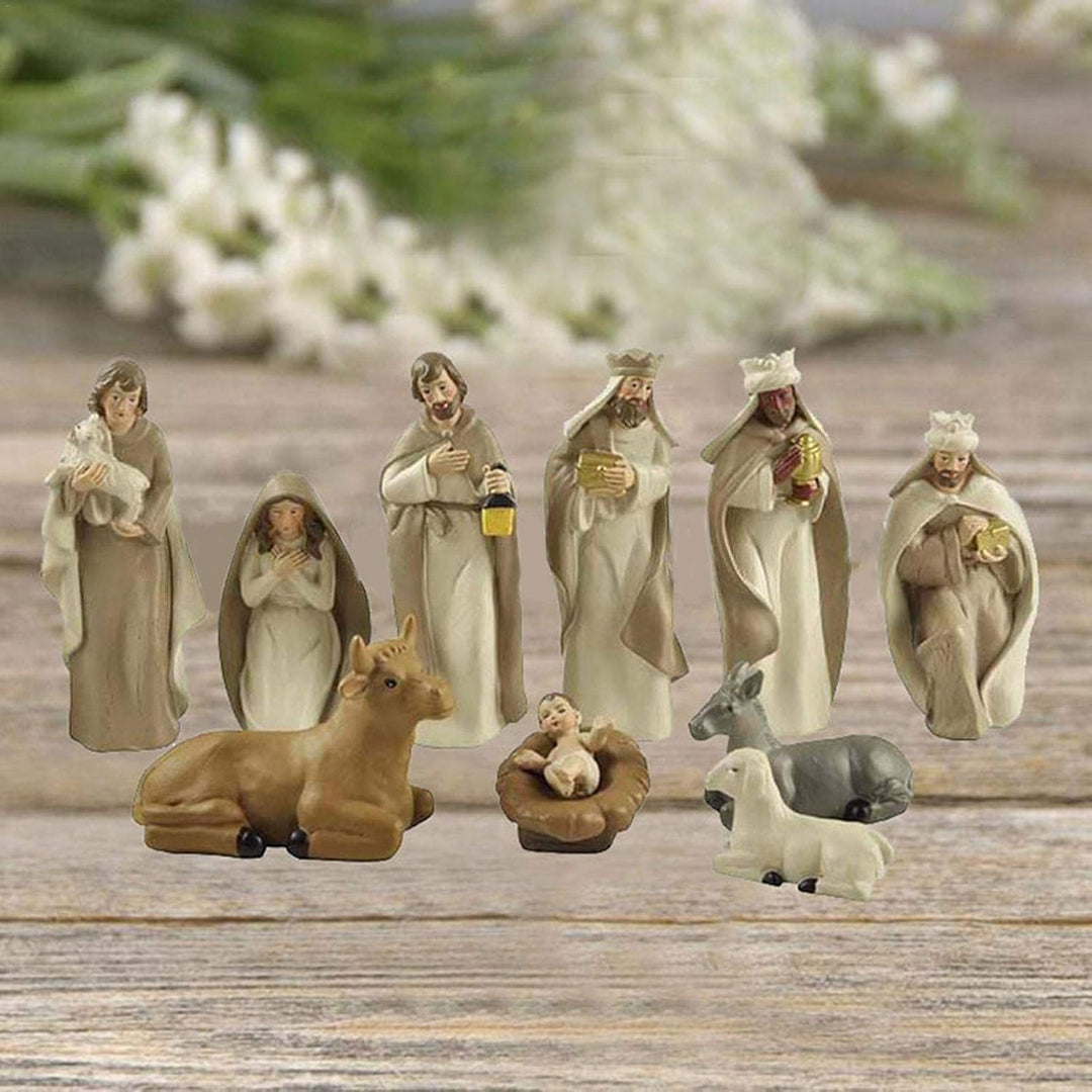 Weihnachtskrippenfiguren Weihnachtskrippe mit Figuren Weihnachtskrippe Jesus Weihnachtsfigur Polyres